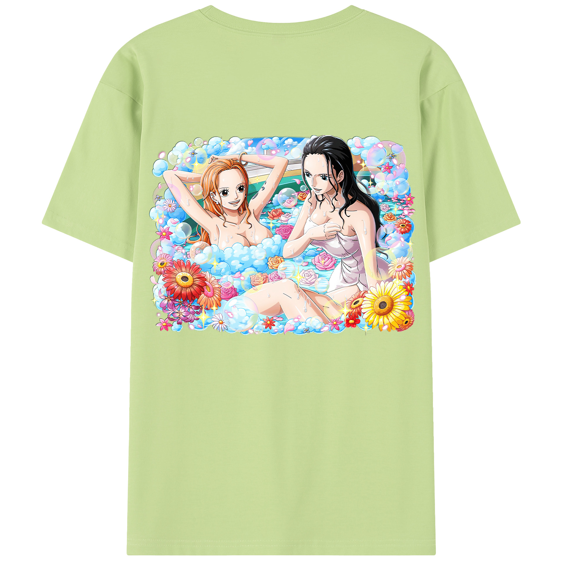 ワンピース ニコ・ロビン ONE PIECE Nico Robin 綿100％半袖Tシャツ（背面プリント）